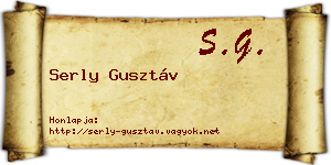 Serly Gusztáv névjegykártya