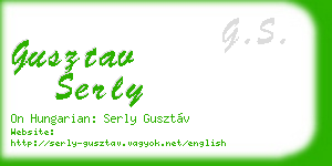 gusztav serly business card