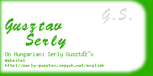 gusztav serly business card